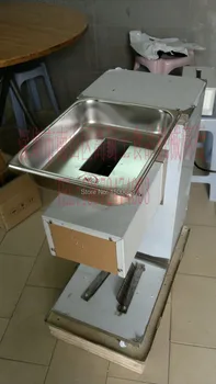 

Free shipping 220v 110v QE meat cutter machine with pulley meat slicer