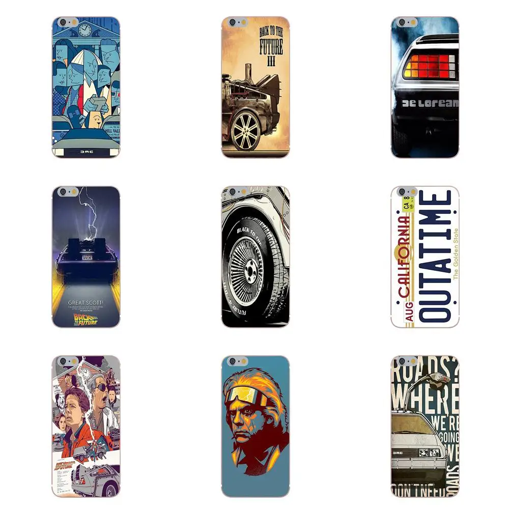 Для Galaxy A3 A5 A7 J1 J3 J5 J7 S5 S6 S7 S8 S9 edge Plus 2016 2017 мягкий чехол Back To The Future Delorean утятить