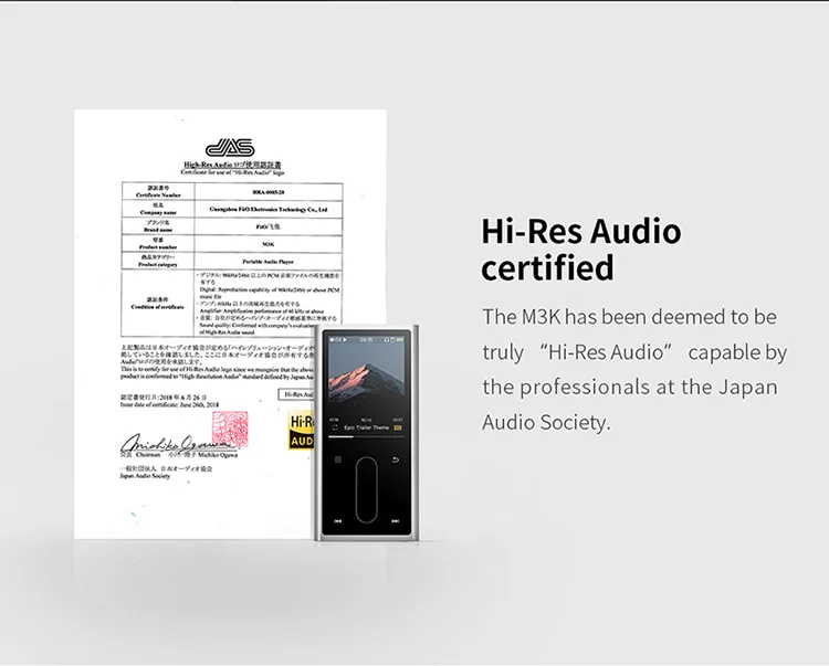 FIIO M3K мини Hi-Fi Hi-Res Lossless портативный музыкальный плеер MP3 AK4376A ЦАП чипы Высокая точность записи 24 часа работы от батареи