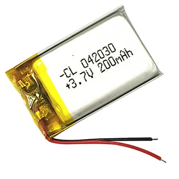 

wholesale Lithium Battery 042030 3.7V 200mAh bateria For Bluetooth Keyboard Recorder Pen earphone E-book MP3 Mp4 Watch Toy GPS