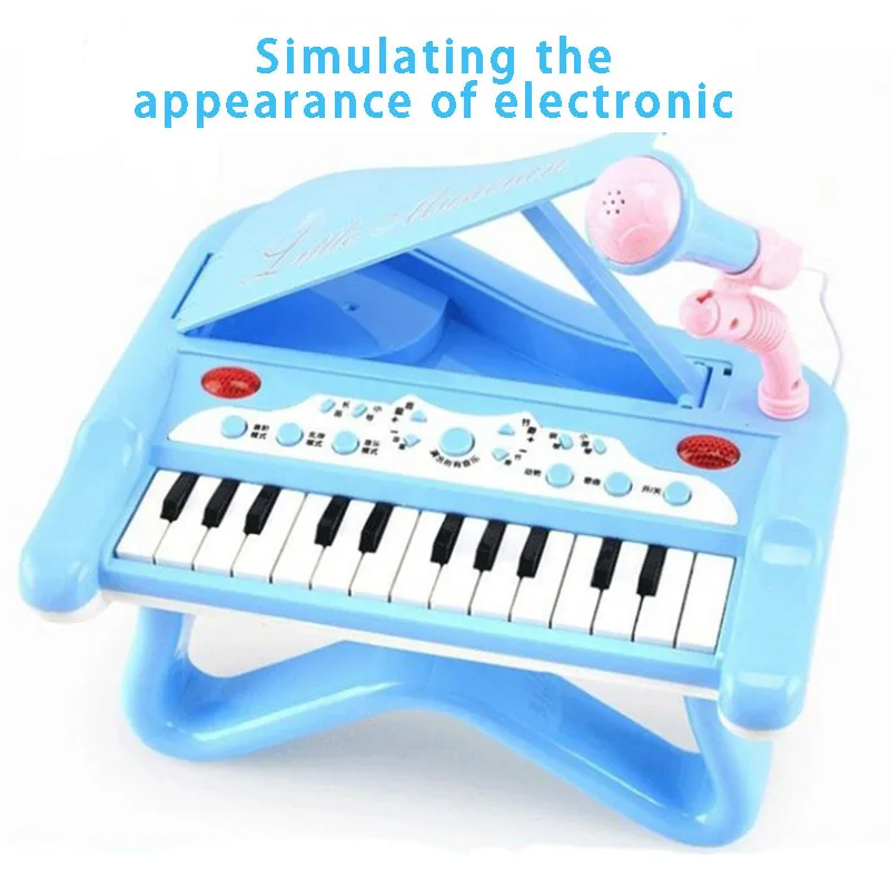 Модный многофункциональный микрофон фортепианная игрушка joy pianist с микрофоном Детская обучающая игрушка подарок для детей