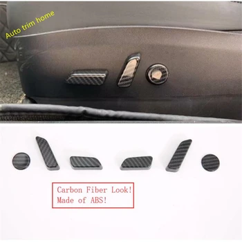 

Lapetus Side Seat Adjustment Button Switch Cover Trim 6 Piece Fit For Tesla Model 3 2018 2019 2020 ABS Carbon Fiber Look