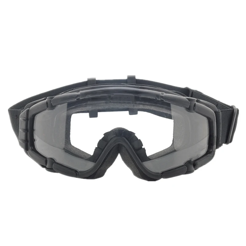 Тактические Защитные очки SI-Ballistic goggle обновленная версия вентилятора черная DE розовая - Цвет: Черный