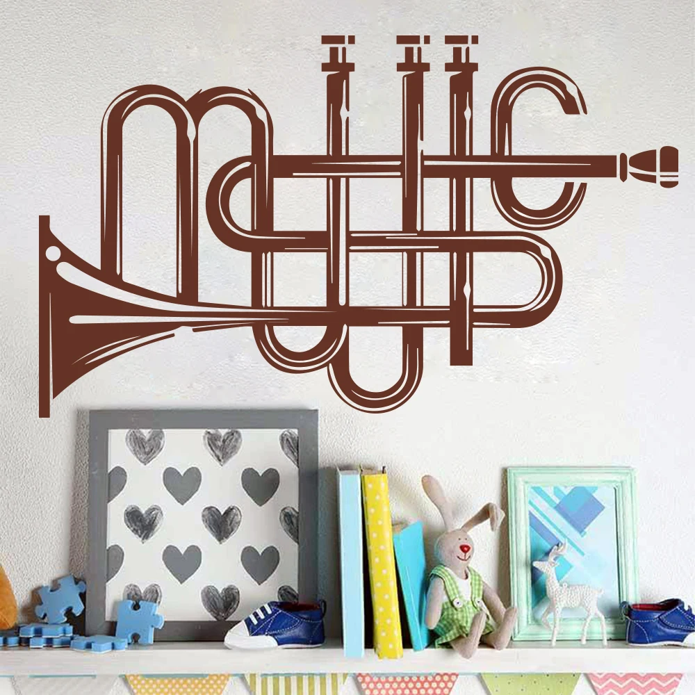Music Typography Wall Sticker Bedroom Nursery Large Music Enthusiasts Plain Music Wall Decal Kids Room Living Room Kitchen Decor