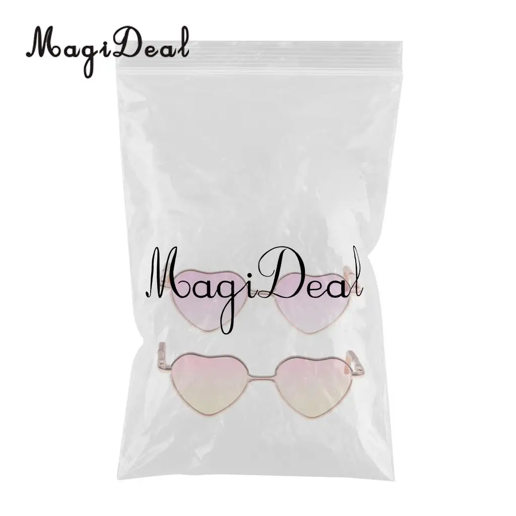 1/6 Fashion Heart Gold Frame Sunglasses for Blythe Dolls or Pet Toy Accessories