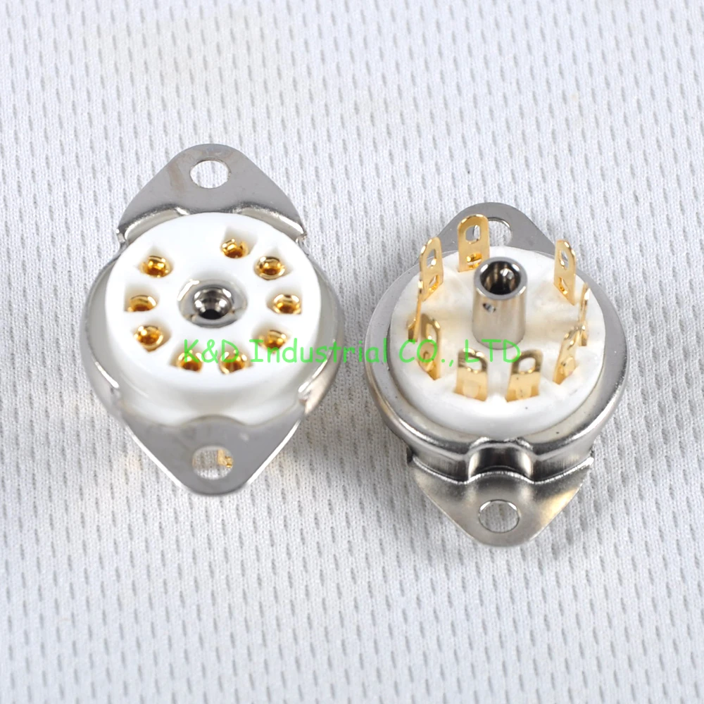 

2pcs Ceramic Valve Tube Socket 9Pin Gold Plate B9A Base 6922 6N11 12AX7 Amp Part Socket