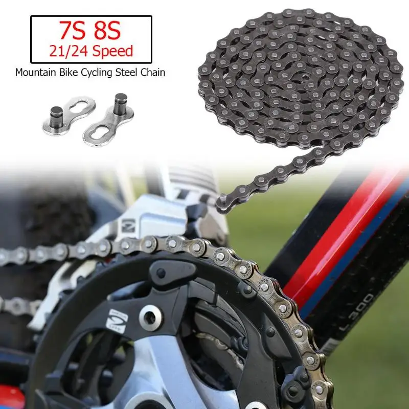 Best Bicycle Chain 116 Links 7S 8S 21/24 Speed MTB Mountain Bike Cycling Steel Chain Bicycle Parts Cycling Bicycle Chain 2019 Hot 4