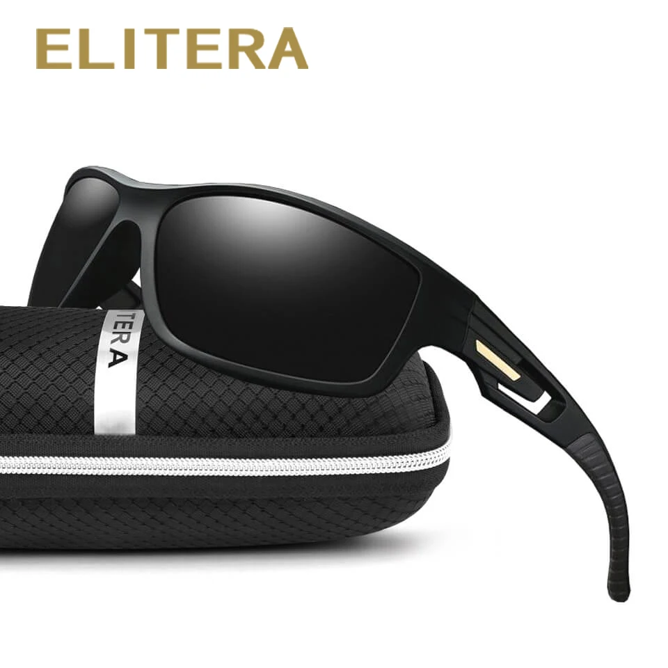 

ELITERA Brand New TR90 Men's Polarized Sunglasses UV400 Vintage Sports Full Frame Eye Protection Sun Glasses Eyewear