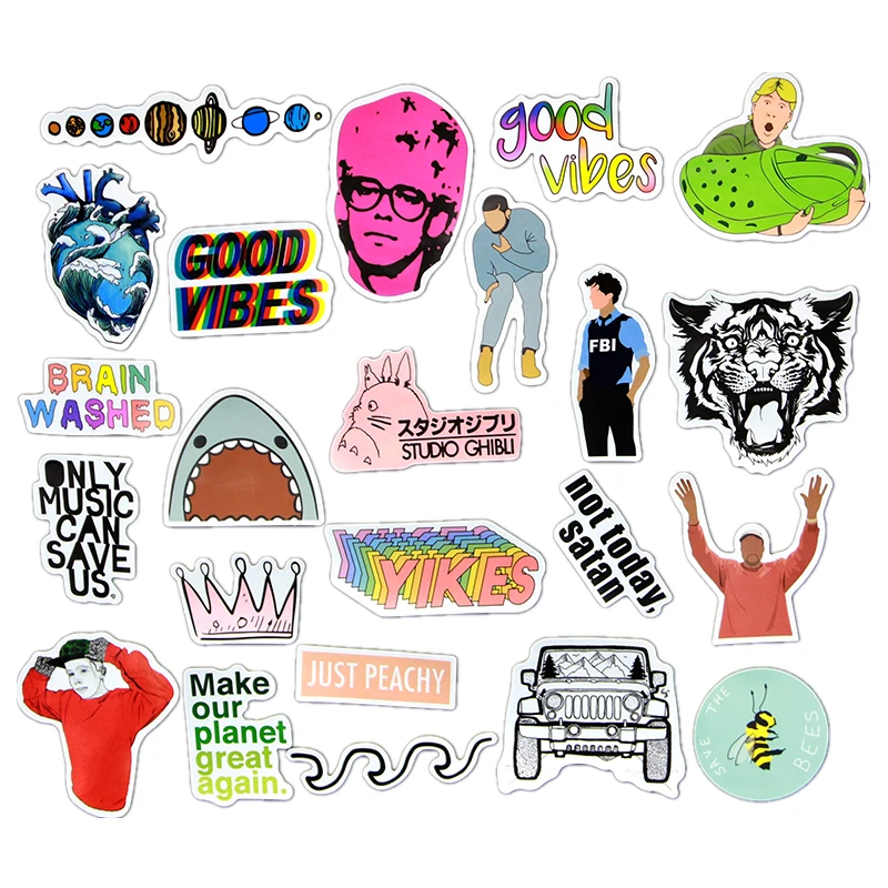 24 PCS روك الموسيقى تاج القرش Skateboard Guitar السفر حالة ملصقا الدماغ غسلها لعبة مضحك ملصق هدية صغيرة للأطفال 24 PCS روك الموسيقى تاج القرش Skateboard Guitar السفر حالة ملصقا الدماغ غسلها لعبة مضحك ملصق هدية صغيرة للأطفال