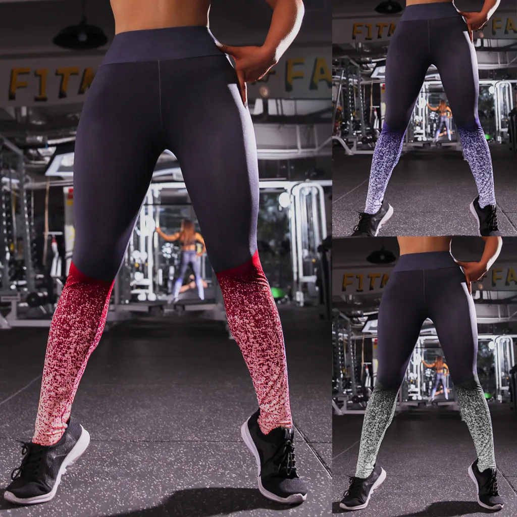 

Ladies digital Printed Jacquard Hip And Waist Fitness Yoga Pants sportswear woman seamless leggings capris