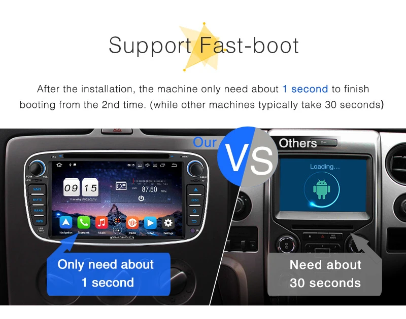 Top Pumpkin 2 Din 7"Android 8.0 Car DVD Player GPS Navigation Octa-core Car Stereo For Ford Mondeo/Focus Wifi OBD2 Fastboot Headunit 3