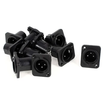 

XLR Male Plug Straight Terminal Panel Mounted Connector 10 Pieces