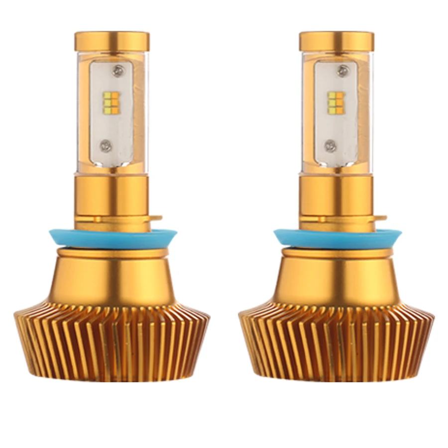 

1 Pair Car Light Bulbs Dual Color 3000k 6000k Auto Led Light H11 Car Driving Fog Lights 80w 9000lm Headlights,h11 led