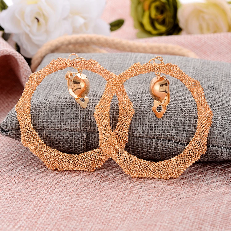 Модные новые 2017 Висячие серьги для женщин винтажные круглые длинные оптовая