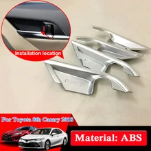 QCBXYYXH автомобильный Стайлинг ABS хром автомобильная внутренняя ручка двери рама, дверь чаша блестки крышка аксессуары для Toyota 8th Camry