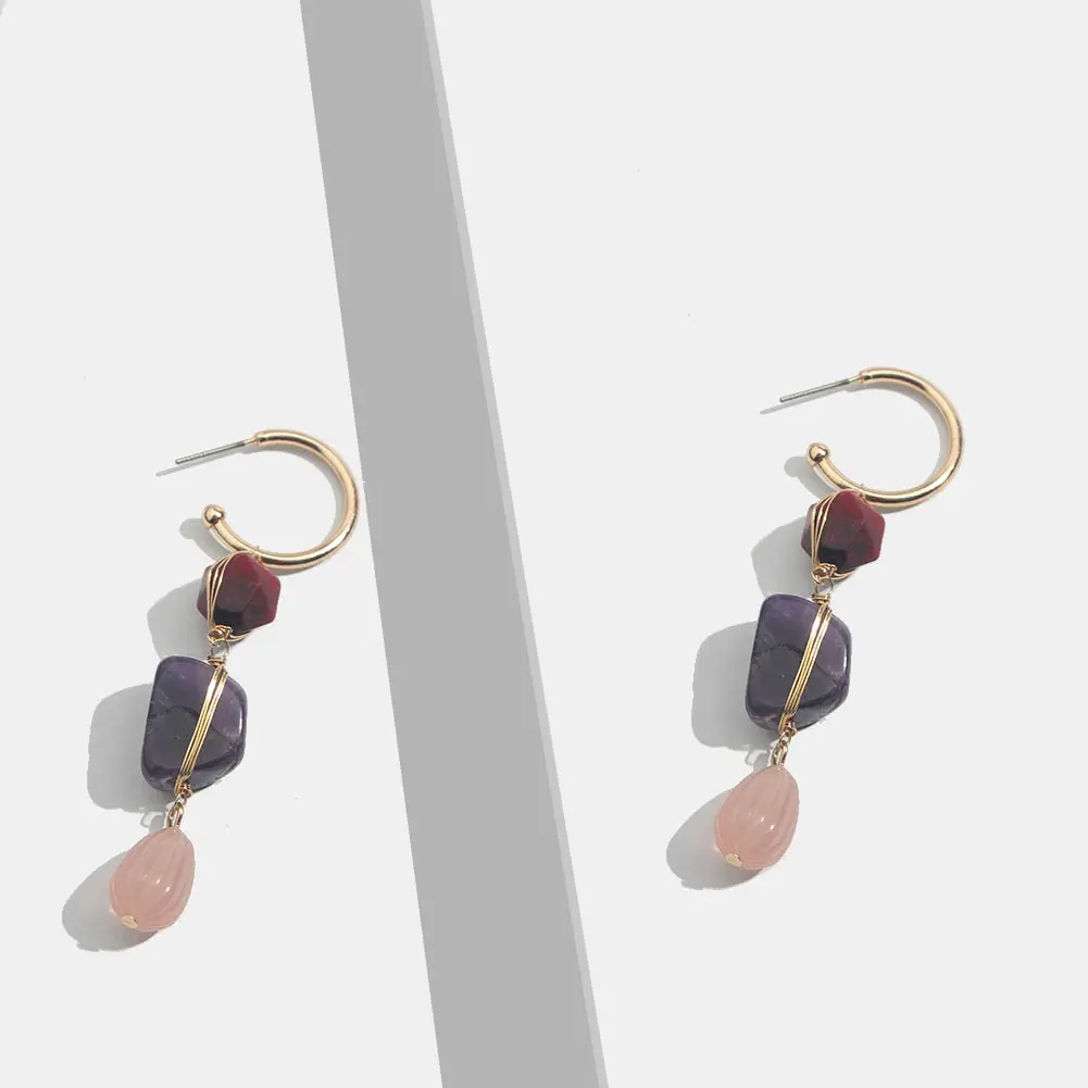 Flatfoosie ZA Boho Золото Цвет длинные висячие серьги для женщин Ретро Винтаж кисточкой Этническая длинные серьги-капельки Мода себе ювелирные - Окраска металла: E054370