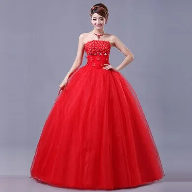 2016 Slim Bridal Gown China Red Wedding Dress Lace Rhinestone 2016 Slim Bridal Gown China Red Wedding Dress Lace Rhinestone Flower Traditional Ball