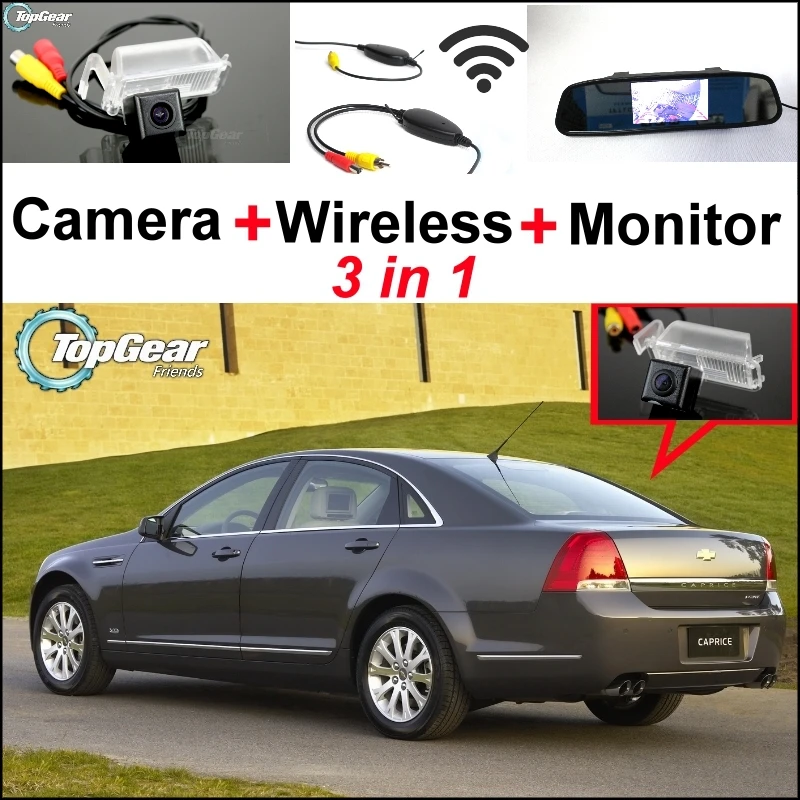 

3in1 Special WiFi Camera + Wireless Receiver + Mirror Monitor Easy DIY Backup Parking System For Chevrolet Caprice 2007~2012