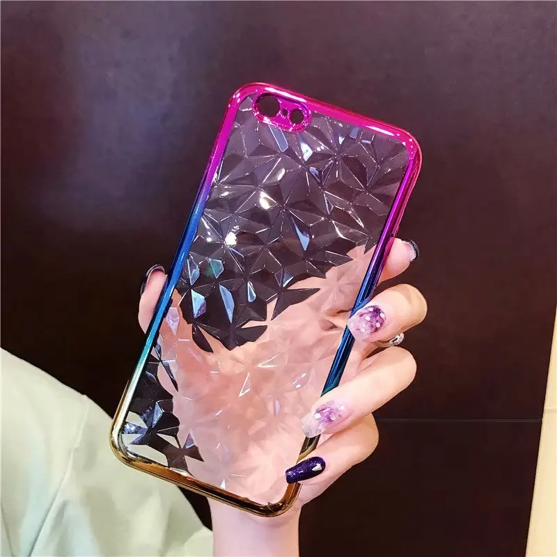 Case para Iphone Case à Prova de Choque Colorido Brilhante Diamante 6 6s Cristal Macio Tpu 7 8 Plus x Telefone 100 Pçs Dhl 3d 6 Telefonia e Comunicação