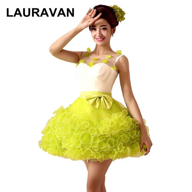 

new arrival illusions girl school hot pink blue puffy prom dress 2020 sweet 16 teen party birthday dresses short under 100