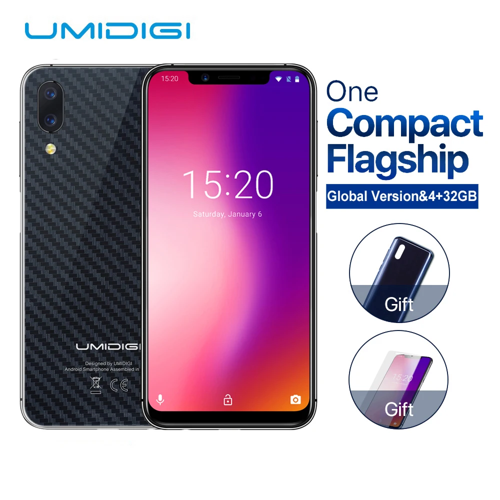 UMIDIGI один глобальный версии 5 9 &quotfullsurface мобильного телефона Android 8 1 P23 Octa Core 4 ГБ 32