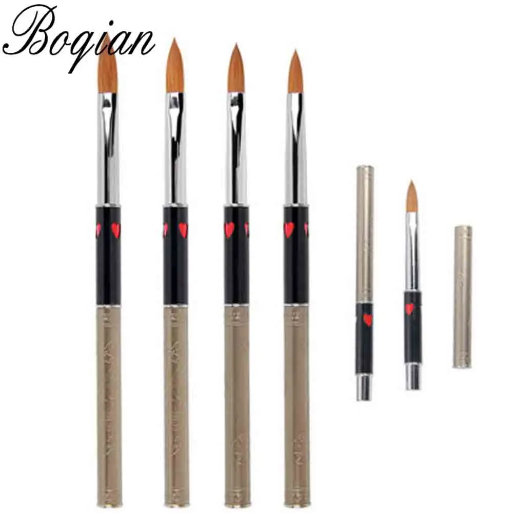 BQAN 1 шт. #8 #10 #12 #14 съемная щетка для ногтей акриловая кисть колонок ручка рисования