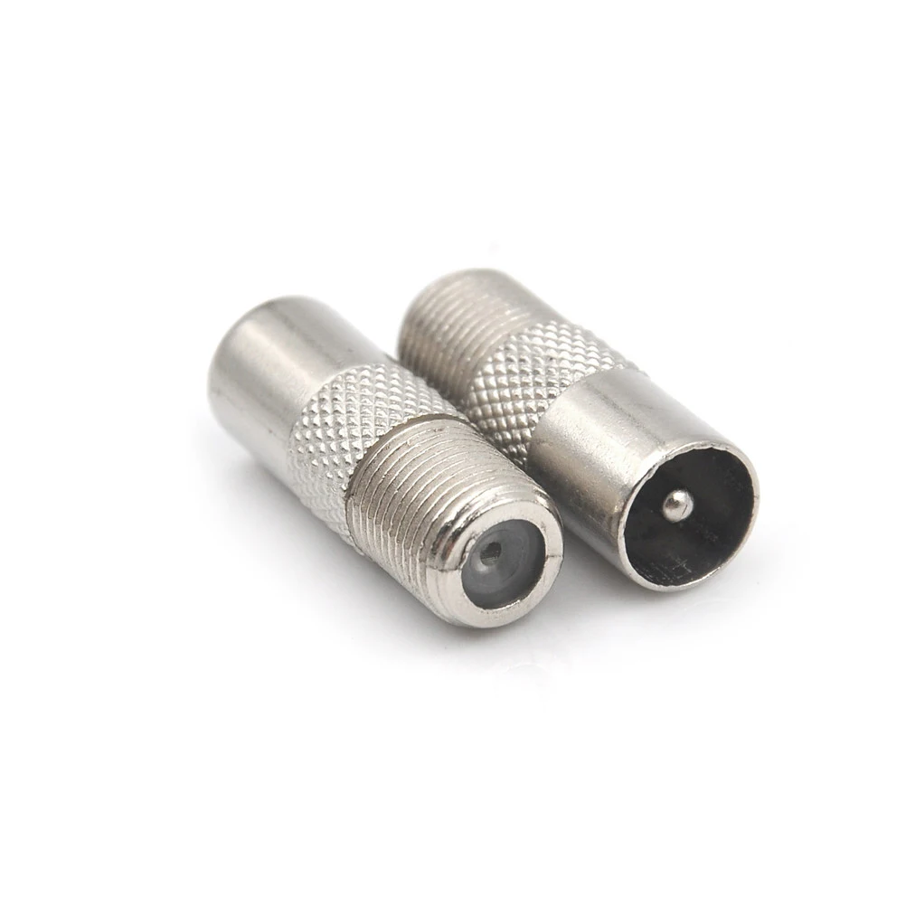 

5pcs/lot High Quality STB quick plug RF Coax F Female to RF Male Connector TV Antenna Coaxial Connector