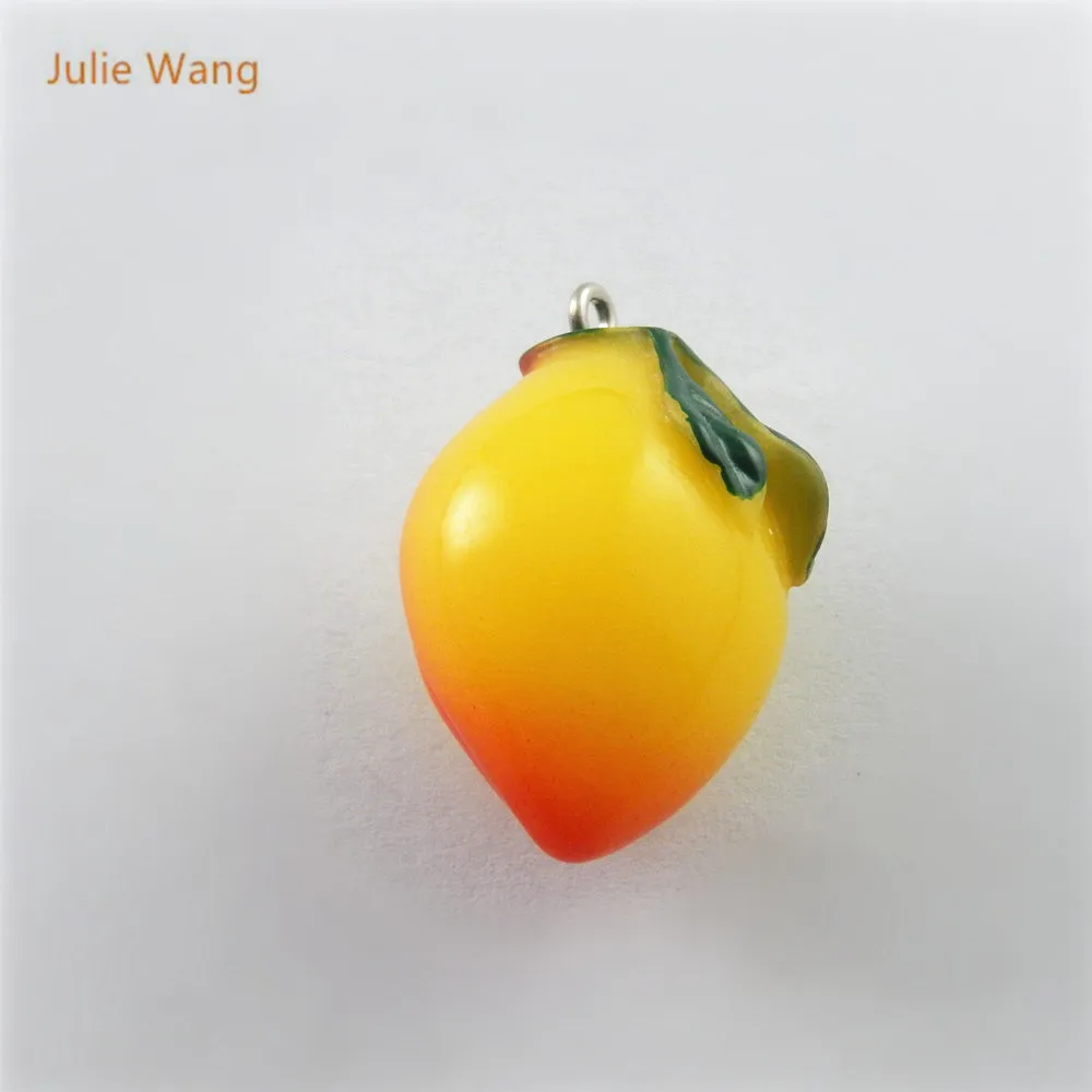 

Julie Wang 5PCs Mini Resin Charms Peach Shape Pendants Handmade Hanging Zipper Gift Bracelet Handcrafts Necklace Accessory51567