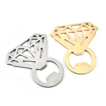 

diamond ring shape bottle opener Diamond stainless steel beer bottle opener Hollow out ring opener Creative kitchen tools