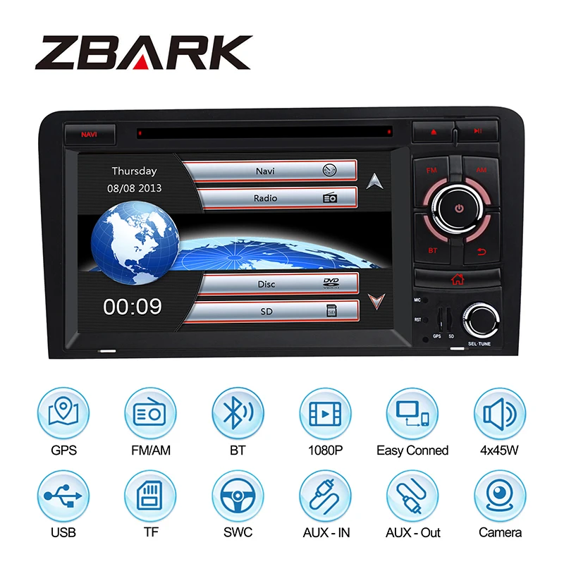 

Car DVD Player GPS Navigation Radio 7 inch 2 DIN Canbus USB SD for Audi A3 8P/A3 8P1 Hatchback/S3 8P/RS3 Sportback
