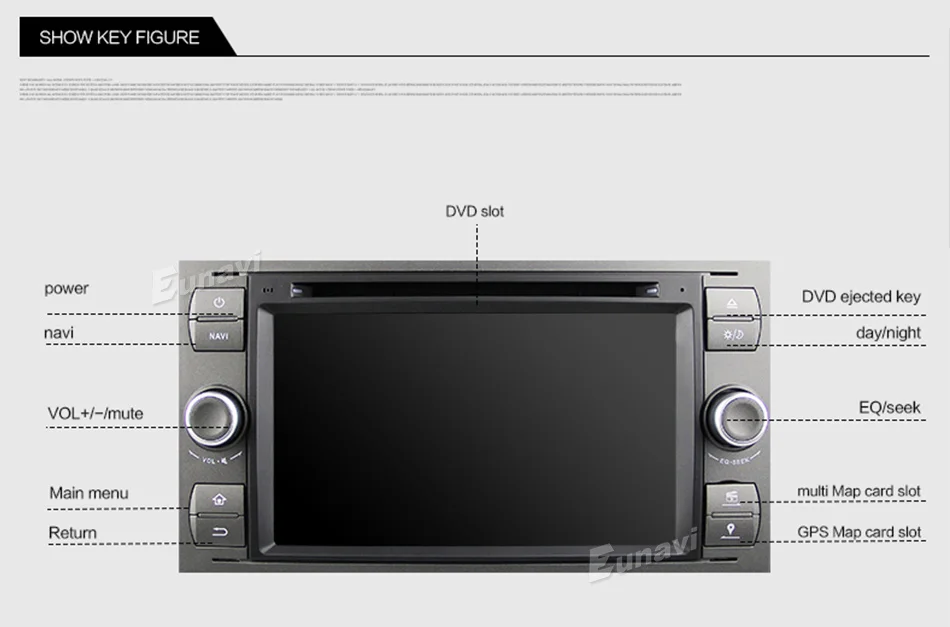 Best Eunavi 2 Din Android 9.0 Octa 8 Core Car DVD Player GPS Navigation WIFI 4G for FORD S-Max Kuga Fusion Transit Fiesta Focus II 30