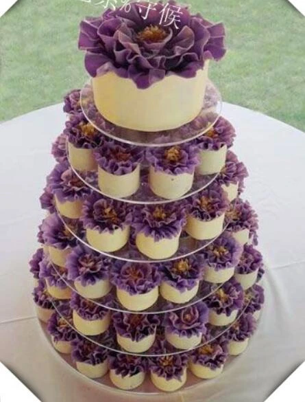 絶妙なクリアアクリルケーキタワー 送料無料6ティアアクリルウェディングケーキスタンドカップケーキスタンドパーティー装飾 Decorative Decorative Tower Freedecoration Party Aliexpress