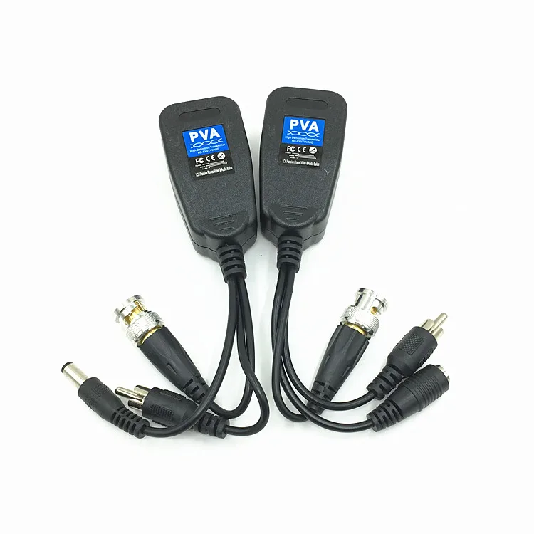  1 Pair RJ45 CCTV Balun Coassiale TVI/CVI/AHD HD doppio twisted pair di alimentazione/video/ e audio