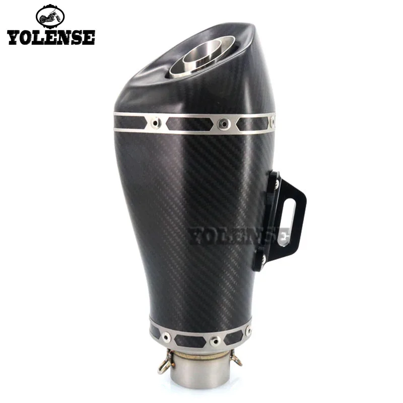 Для HONDA CB400 CB600F CB650F CB1000R CBR600RR CBR1000RR CB500F вход 51 мм мотоцикл модифицированный углеродное волокно Глушитель Трубы