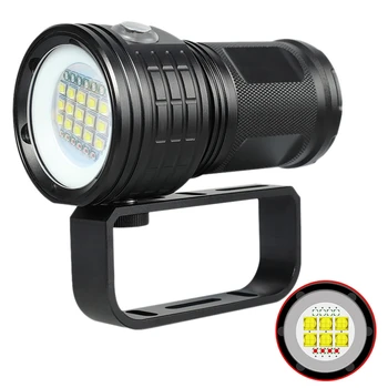 

500W Professional Photography Fill Light Diving Flashlight Red Blue Light Glare High Power Underwater 80 Meters Ipx8