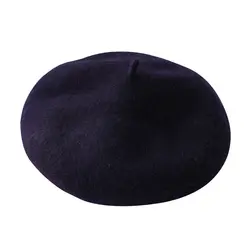 ZEBERY весна зима сплошной цвет берет шляпа Женская Ретро шерстяная шляпа берет одежда аксессуары professional casual dualuse cap