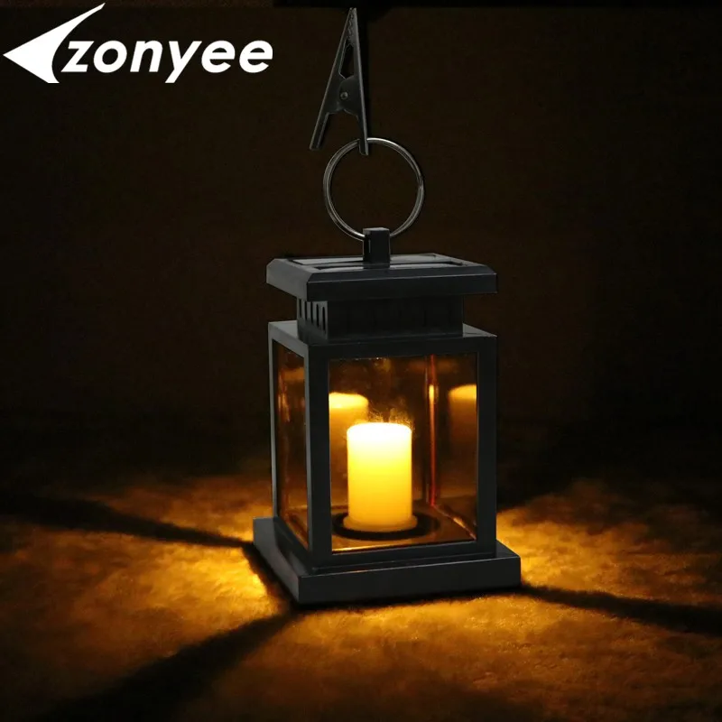 

Zonyee Lantern Solar Power LED Lamp Light Tree Tent Outdoor Yellow LED Candle Light Yard Garden Decoration Lamp Camping Light