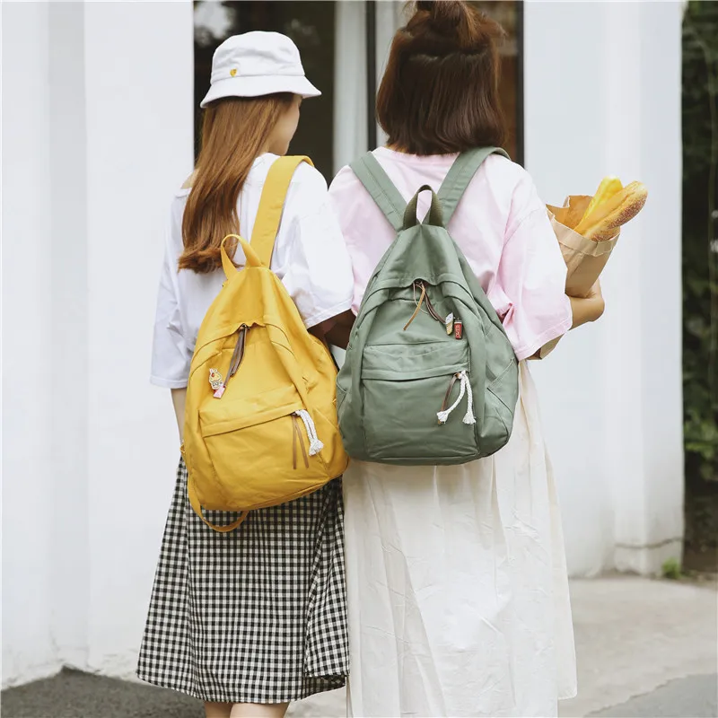 Menghuo Women Backpack for School Teenager Girls Vintage Stylish School Bag Ladies Cotton Fabric Backpack Female Bookbag Mochila (8)