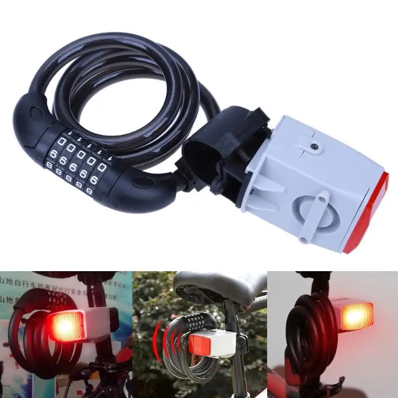 

4 In 1 Multi Bicycle Alarm Taillight Rear Light Alarm Bell With Bike Anti Theft Alarm Battery Charging Safety Protecting Tool