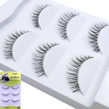

2019 Cool Black Dense Tapered False Eyelash Upward Natural Fashion Perfect Elegant Makeup eyelashes Woman Fake lashes 3pair/box