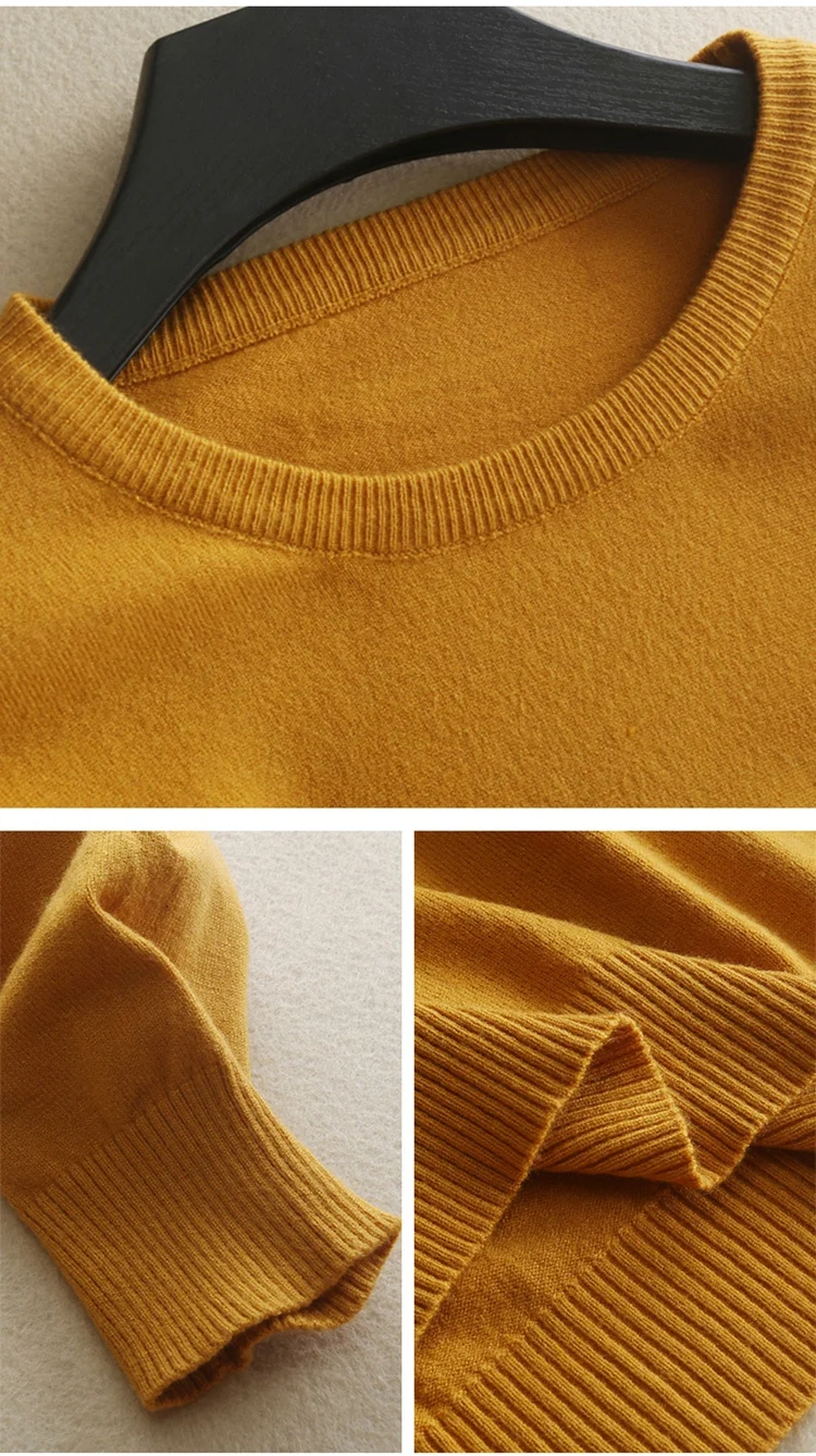 Мужской кашемировый шерстяной вязаный свитер с круглым вырезом, фирменные одноцветные мужские пуловеры, Мужской винтажный стиль, осенне-зимняя базовая одежда