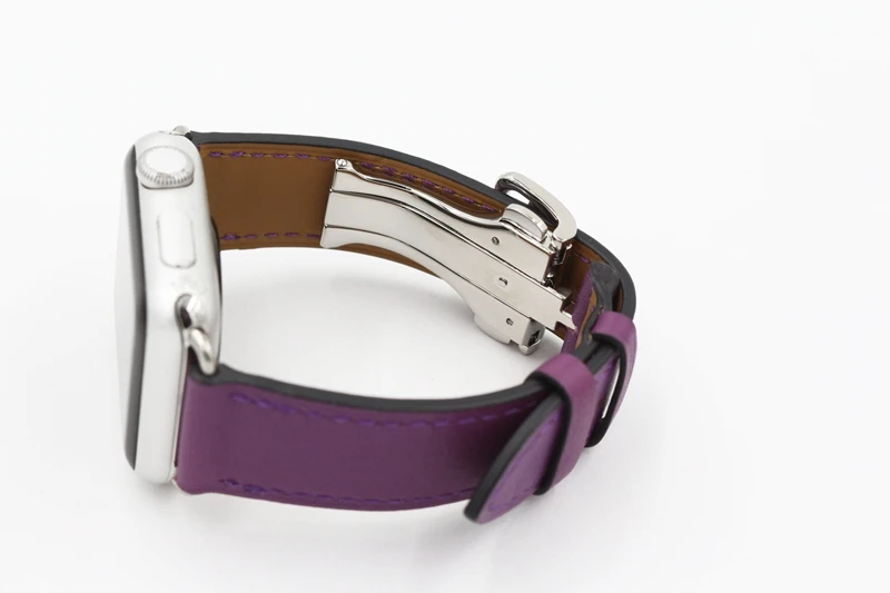 Ремешок с пряжкой URVOI для apple watch series 5 4 3 2 1 ремень iwatch одним туром кожаный ремешок