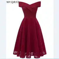 CD1610J # boot-ausschnitt Burgund Kurze Spitze Brautjungfer Kleider hochzeit kleid kleid prom großhandel Braut Hochzeit Toast kleidung