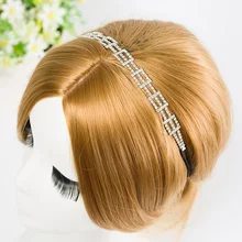 New Fashion Rhinestone Do Parafuso Prisioneiro Accent Faixa de Cabelo Headband Headpiece Nupcial Prom Festival Dançarina Y1237
