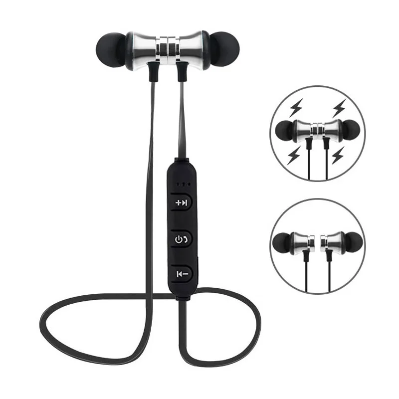 Bluetooth Earphone Wireless Sport Eeaphone Magnet Earbuds With Microphone Stereo Earpiece for Phone | Электроника