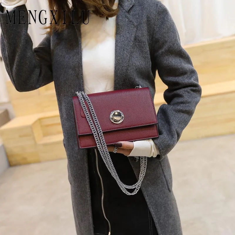 

Hot Women Shoulder Bag Contracted Party Bag Unique Lock Small Round Inclined Chain Bag Fashionable All Match Mini Square GG Bag