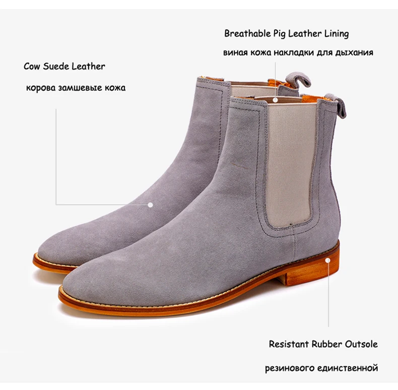 Men's Boots Casual Men Shoes Winter Mid-Calf Chelsea Boots Men Boot Genuine Leather Ankle Autumn Men Winter Boots Big Size 45-48 (2)