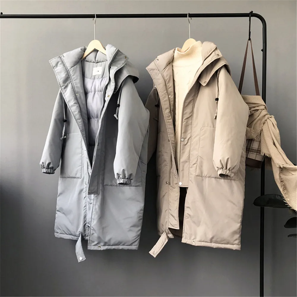 Thick Warm Duck Down Jacket Women Winter 2018 Hooded Outerwear Coats Female Long Casual Down puffer jacket Parka branded ZCX9081 (3)
