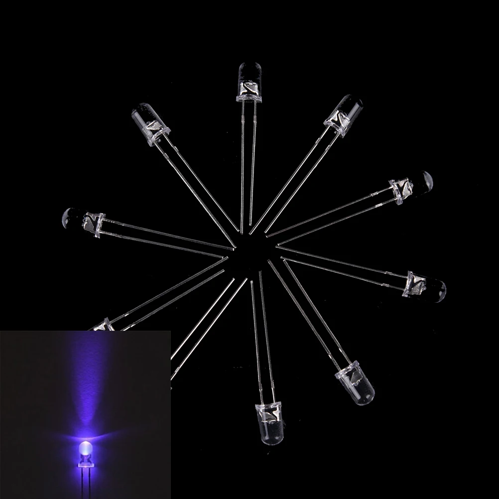 

50pcs/lotPurple LED UV LED Light Top Quality 5mm Emitting Diode Light Lamp LED Bulbs