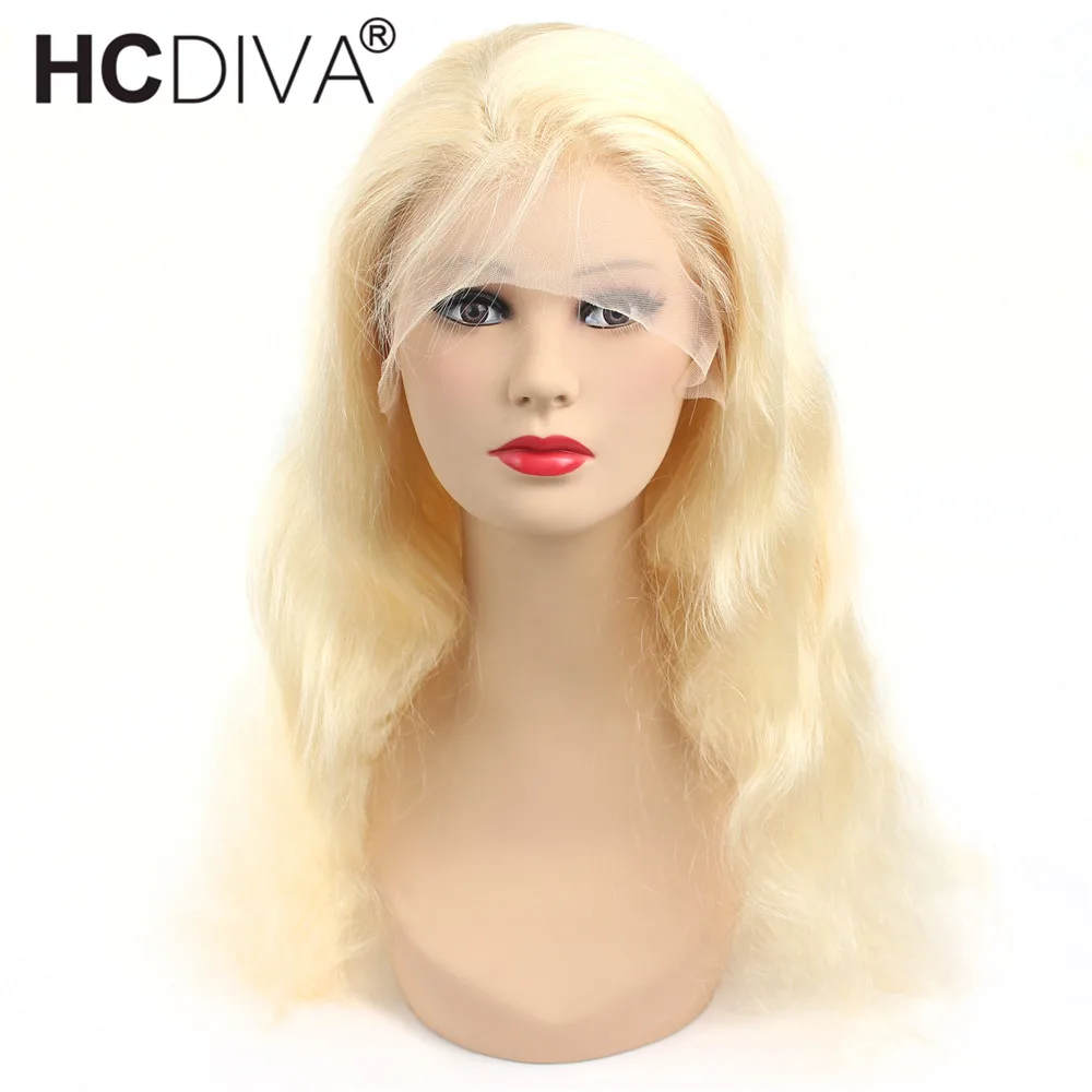 Прозрачный парик из натуральных волос Remy, Перуанская волна тела 613, парик из человеческих волос 150%, бесклеевая, HD, парики из натуральных